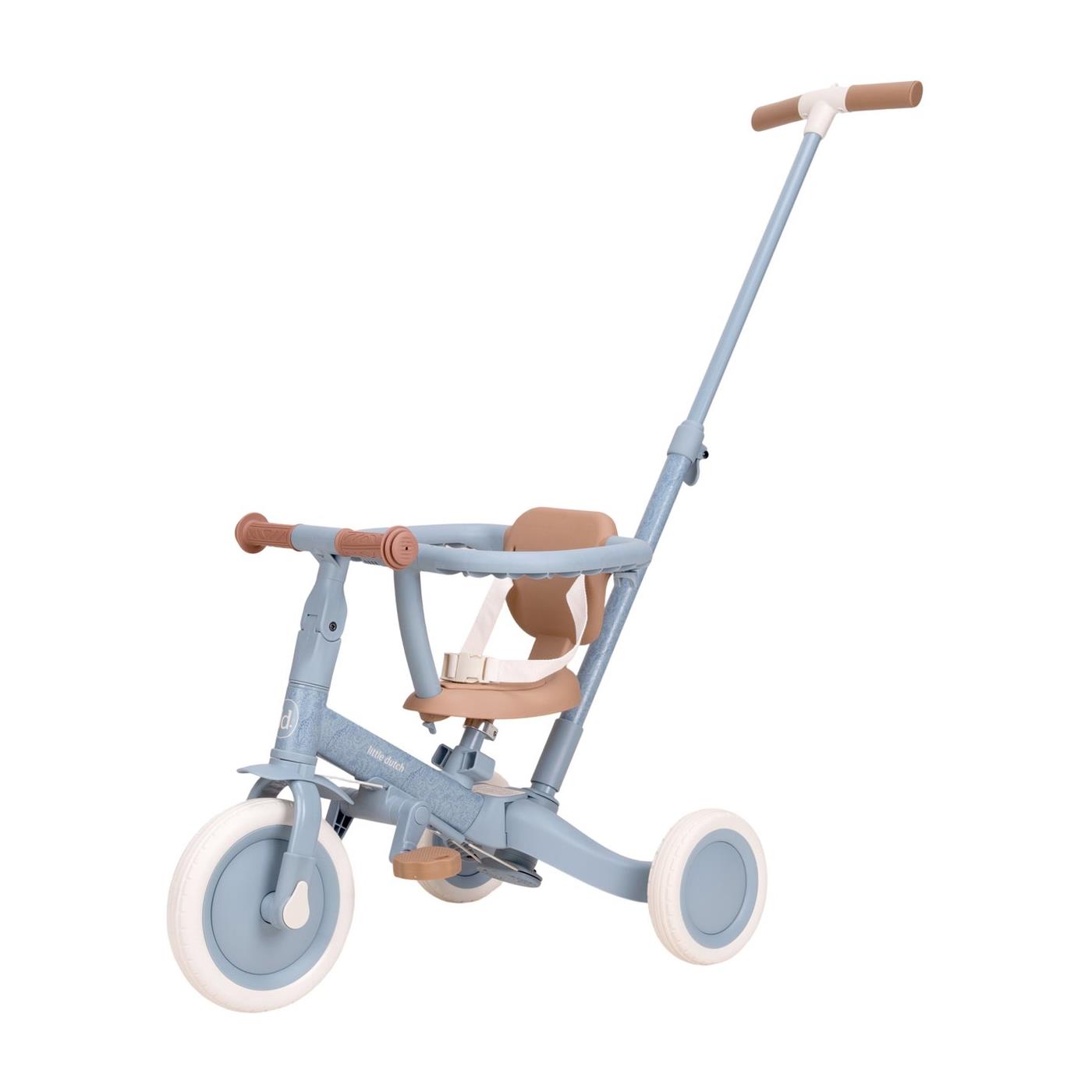 Little Dutch Driewieler met duwstang blauw