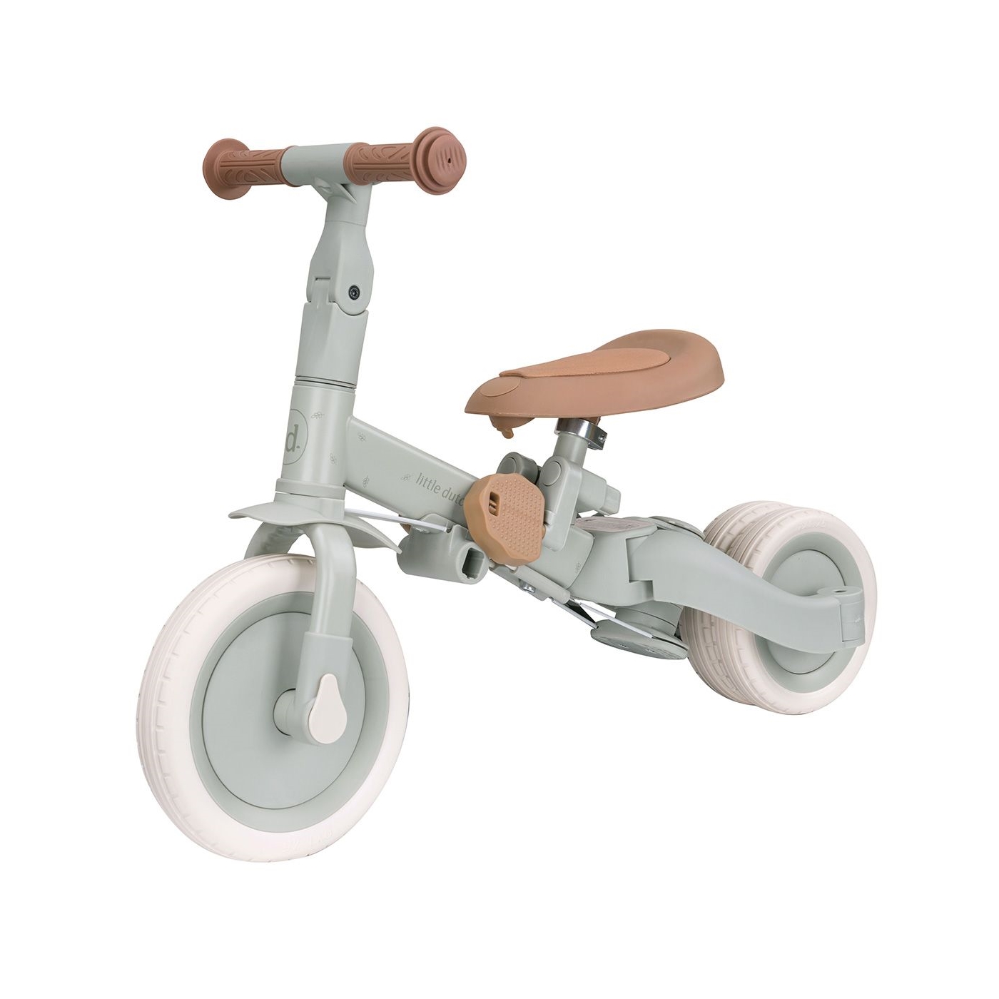 Little Dutch Driewieler met duwstang groen