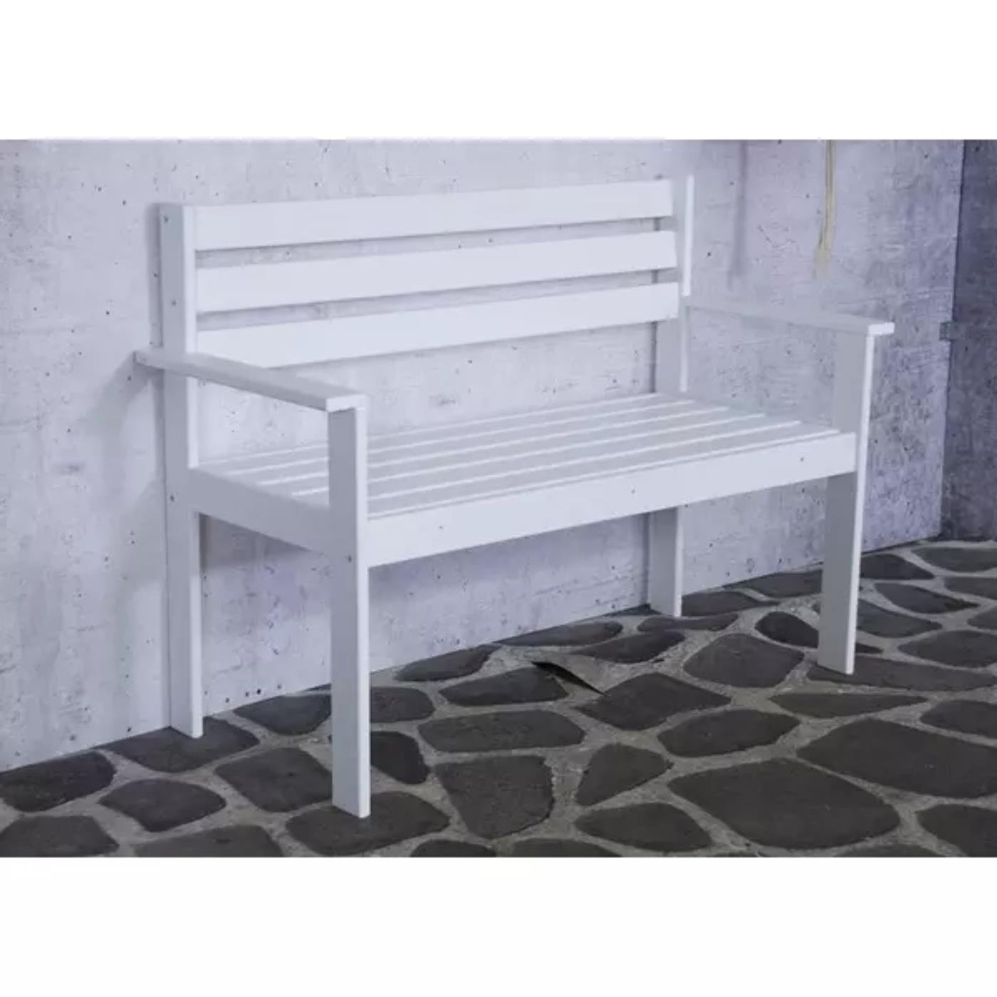 Semmy houten bankje 120cm wit